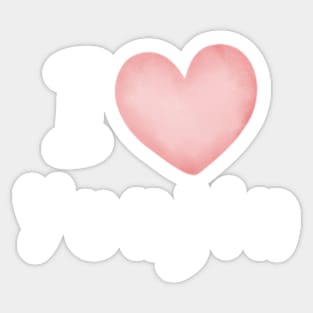 I Love Yunjin Le Sserafim Sticker